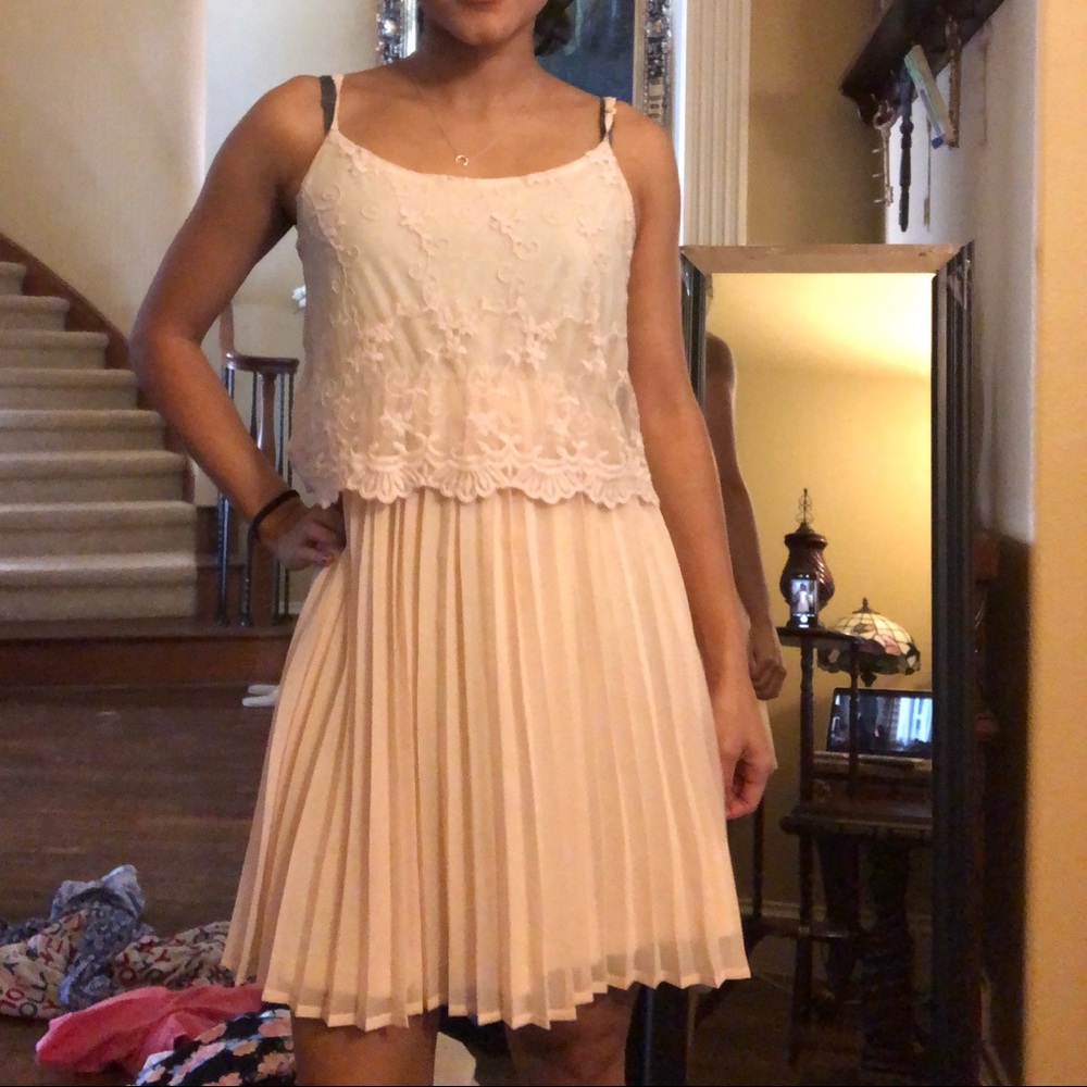 Formal Baby Pink Floral Dress